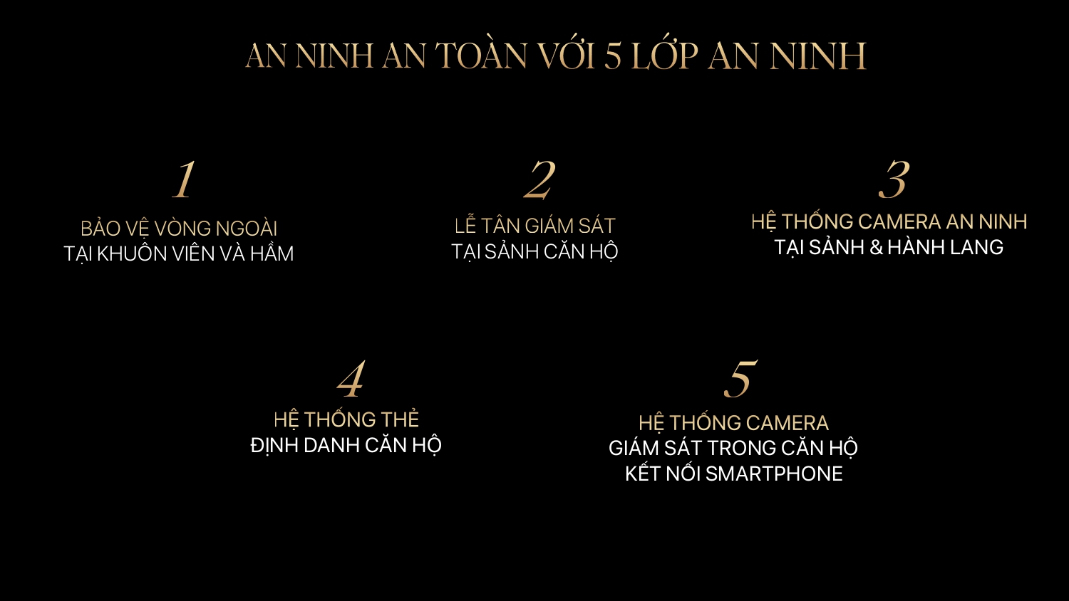 tiện ích Golden Crown an toàn 5 lớp an ninh