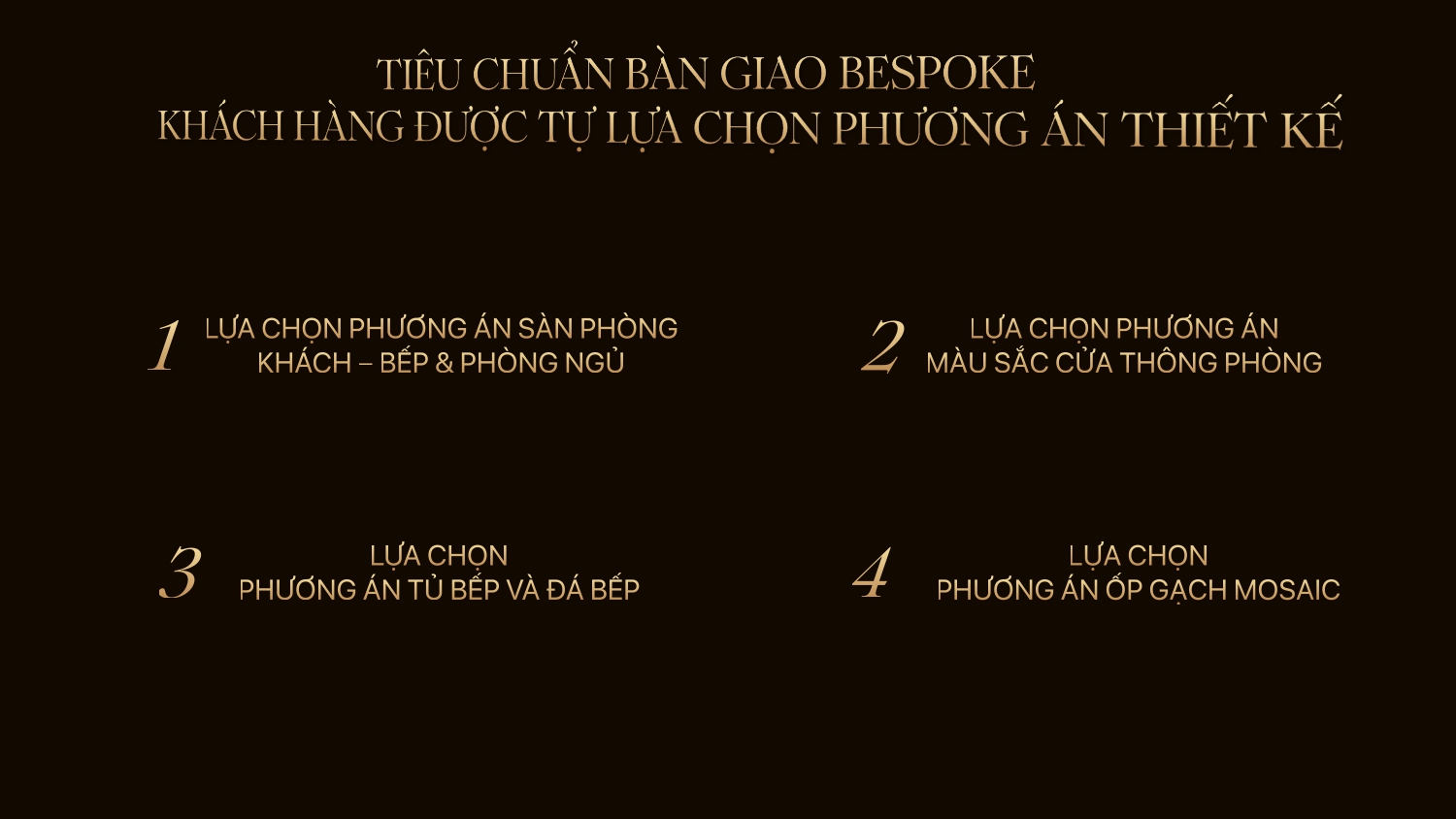 Lựa chọn phương án thiết kế Bespoke Golden Crown Hải Phòng