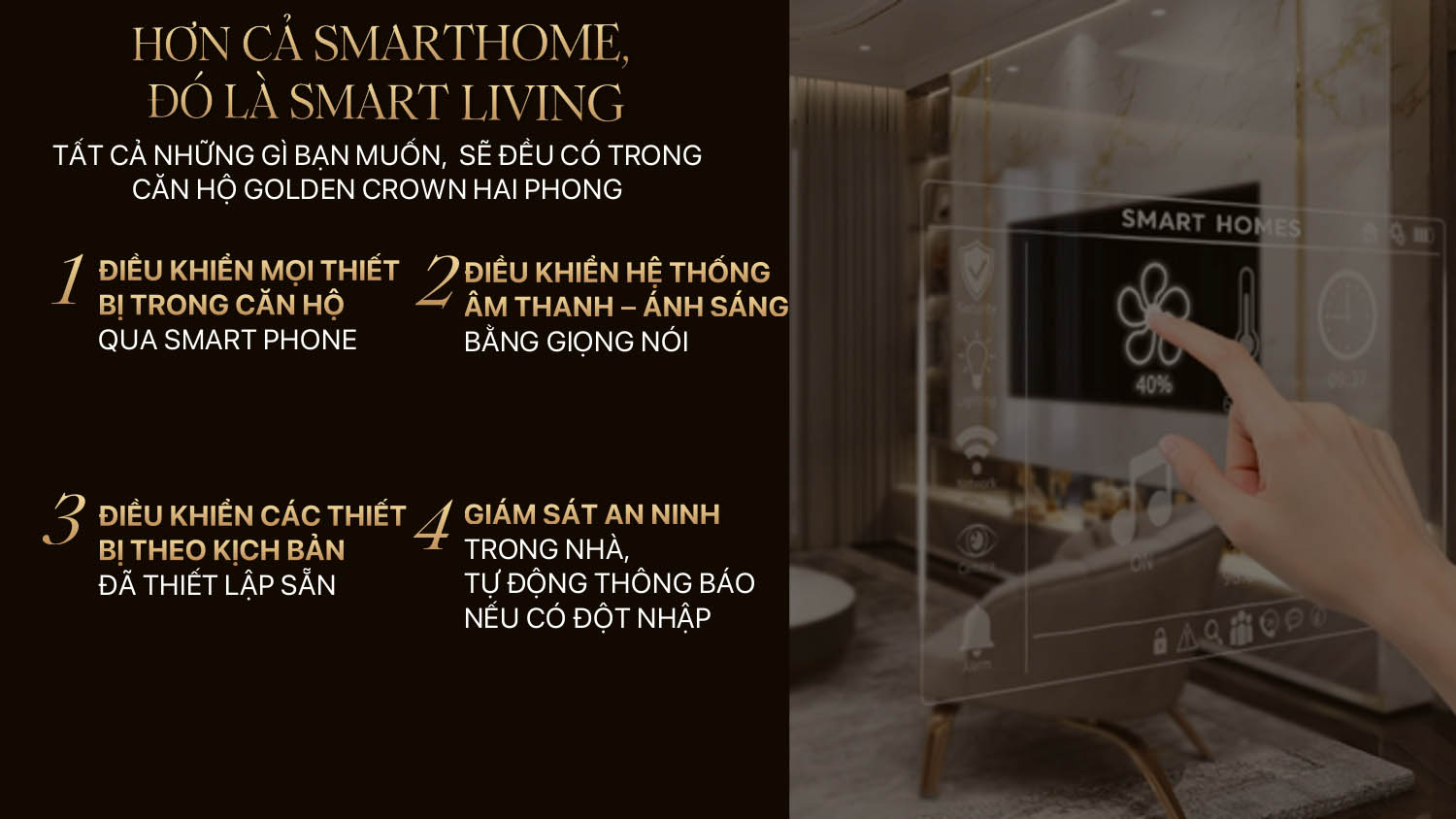 tiện ích Golden Crown Smart Living