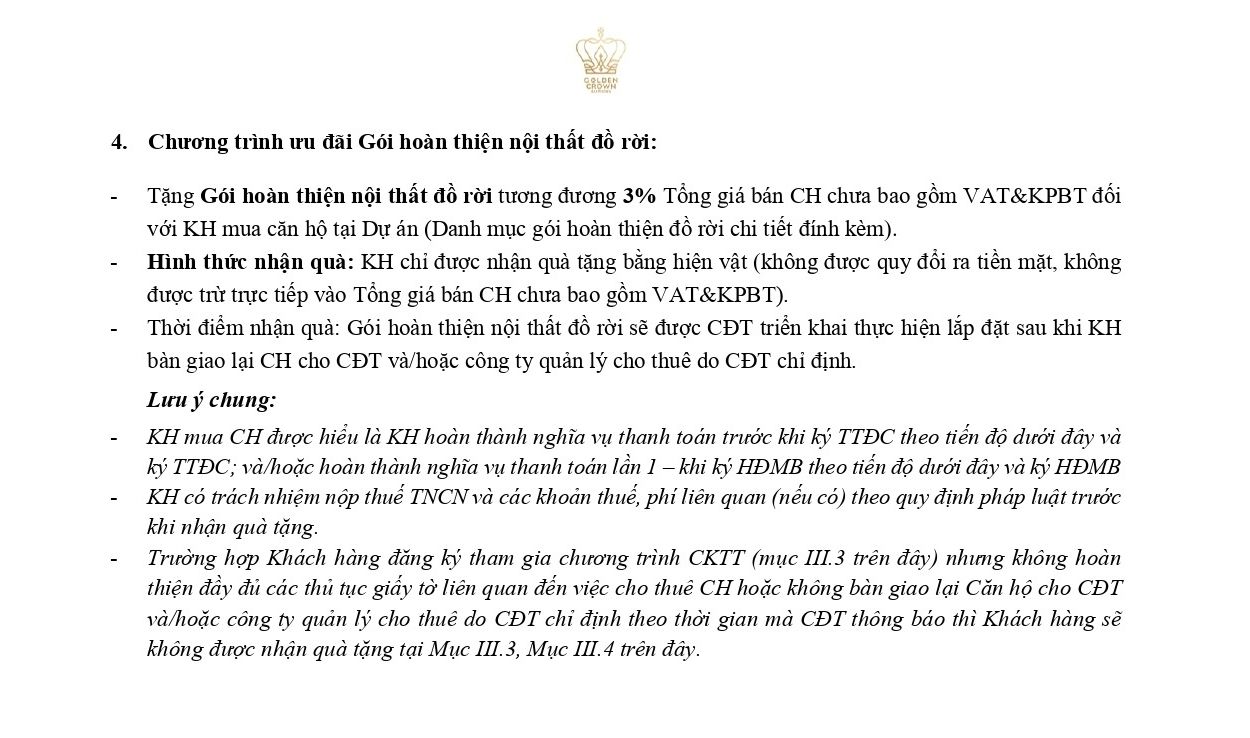 Tặng gói nội thất đồ rời