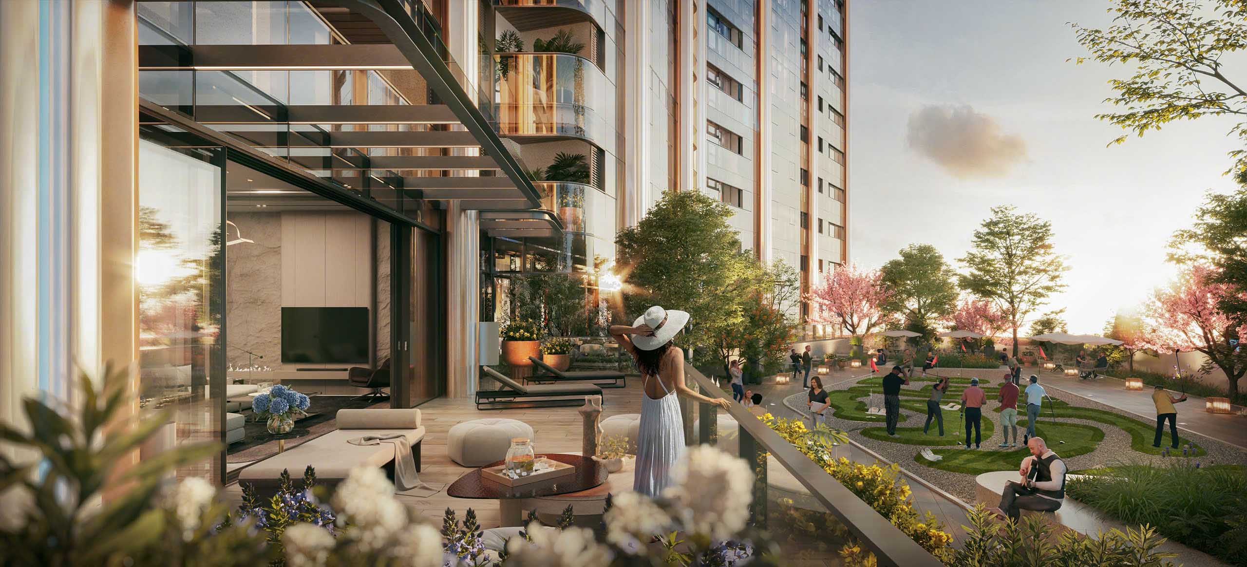 Căn hộ Sky Villa sân vườn tầng 4 Golden Crown Hải Phòng