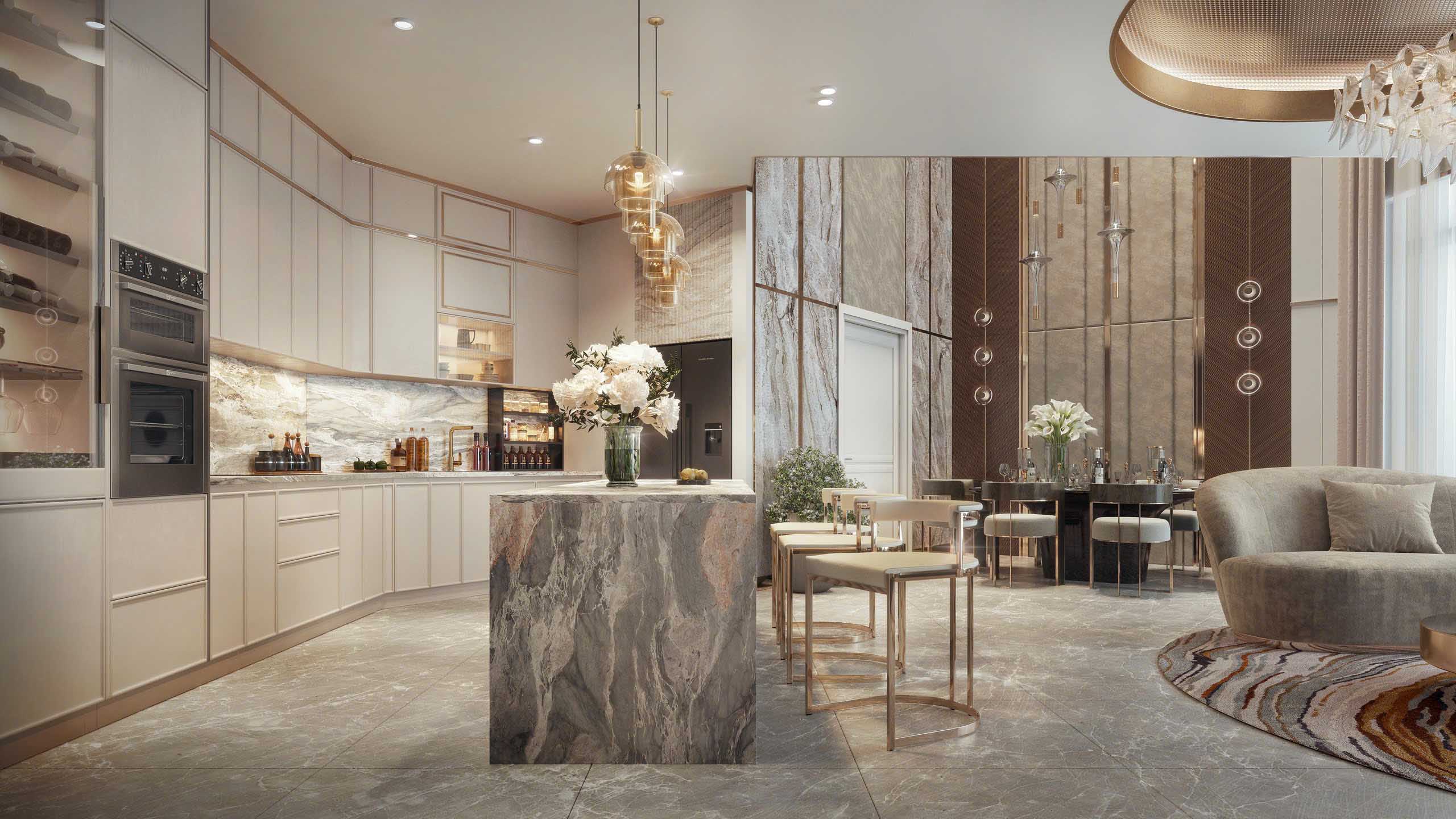 Không gian phòng ăn Duplex Golden Crown Hải Phòng