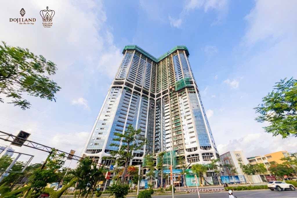 tiến độ thực tế Golden Crown Hải Phòng cập nhật 02