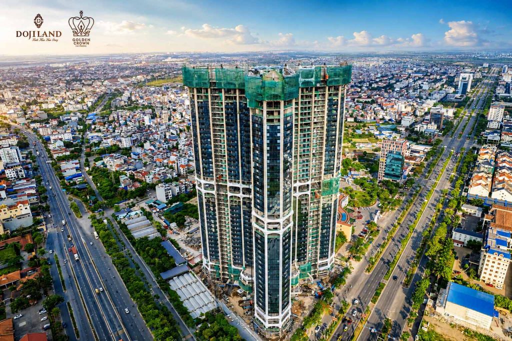 tiến độ thực tế Golden Crown Hải Phòng cập nhật 01